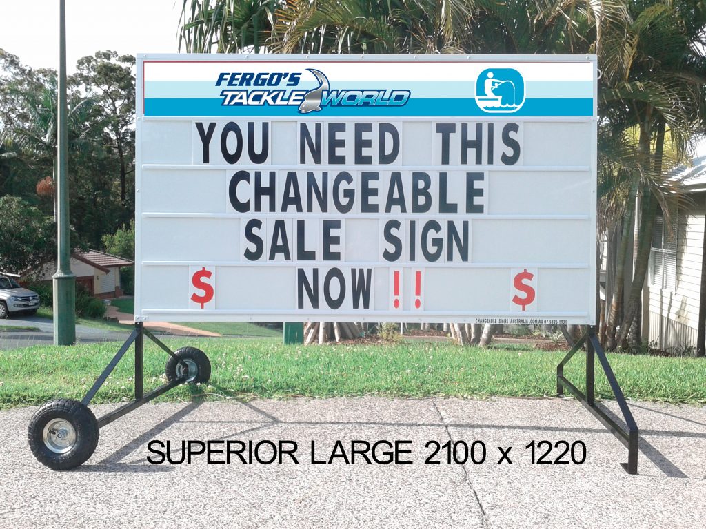 large changeable sign